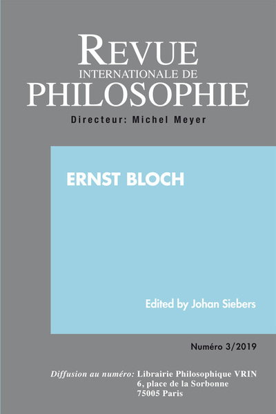 Picture of REVUE INTERNATIONALE DE PHILOSOPHIE 289 (3-2019)  ERNST BLOCH