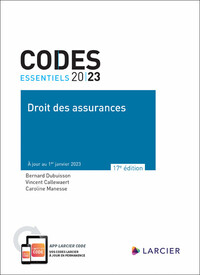 Image de Codes essentiels - Droit des assurances 2023