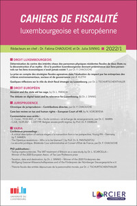 Picture of Cahier de fiscalité luxembourgeoise et européenne 2022/1