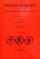 Image de Procès-verbaux de l'Académie des beaux-arts