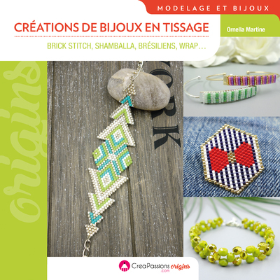 Image de créations de bijoux en tissage : brick stitch, shamballa , brésiliens, wrap