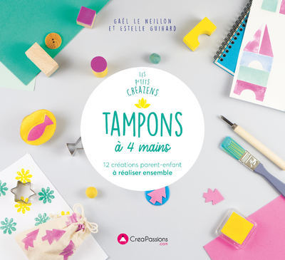 Image de Tampons à 4 mains - 12 créations parent-enfant à réaliser ensemble