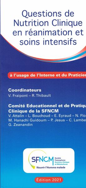 Picture of Questions de nutrition Clinique en réanimation et soins intensifs