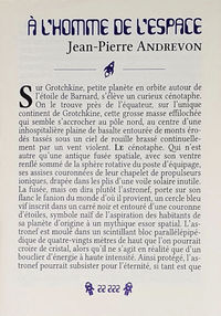 Picture of À l'homme de l'espace