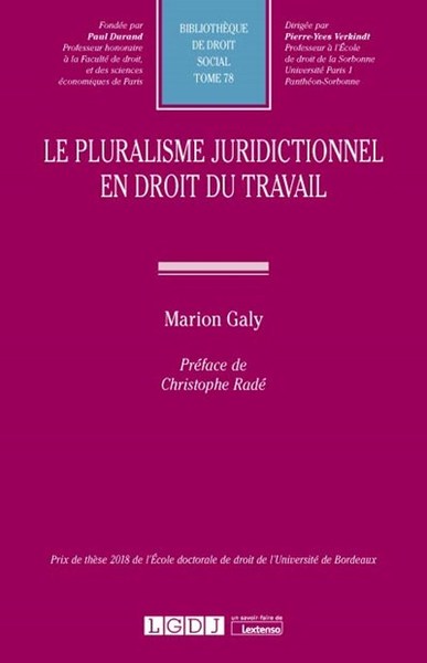 Picture of Le pluralisme juridictionnel en droit du travail