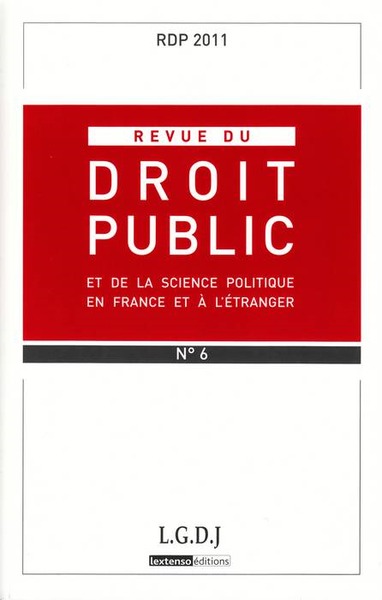 Image de REVUE DU DROIT PUBLIC N 6 2011