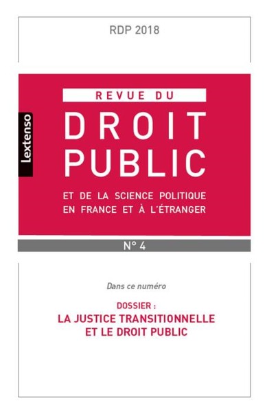 Image de REVUE DU DROIT PUBLIC ET SCIENCE POLITIQUE EN FRANCE ET A L ETRANGER N4-2018