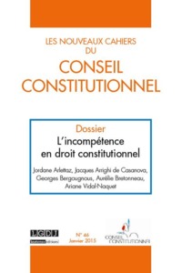 Picture of LES NOUVEAUX CAHIERS DU CONSEIL CONSTITUTIONNEL N 46 JANVIER 2015