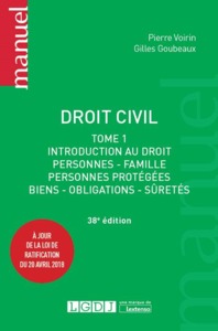 Picture of DROIT CIVIL - TOME I. 38EME EDITION