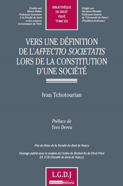 Image de vers une définition de l'affectio societatis lors de la constitution d'une socié