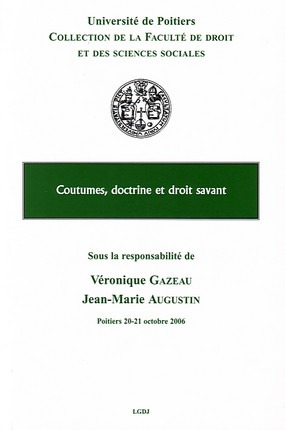 Image de COUTUMES, DOCTRINES ET DROIT SAVANT