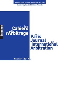 Picture of LES CAHIERS DE L ARBITRAGE N 3-2019