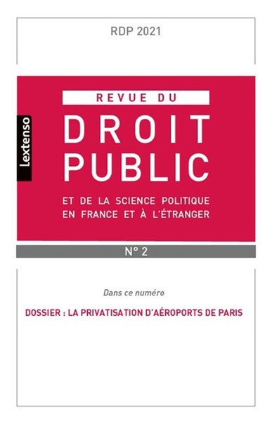 Picture of Revue du droit public et de la science politique en France et à l'étranger N°2-2021