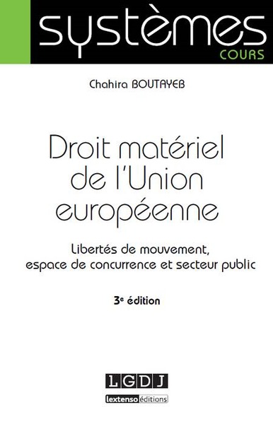 Picture of DROIT MATÉRIEL DE L'UNION EUROPÉENNE - 3ÈME ÉDITION
