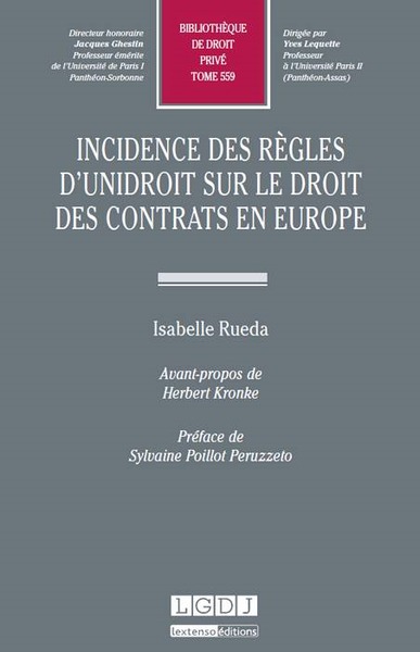 Image de incidence des règles d'unidroit sur le droit des contrats en europe