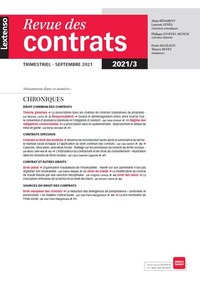 Picture of Revue des contrats N°3-2021