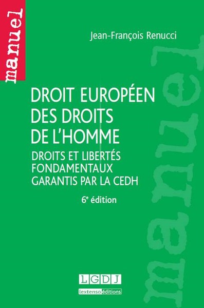 Picture of DROIT EUROPÉEN DES DROITS DE L'HOMME - 6ÈME ÉDITION