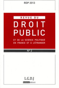 Image de REVUE DU DROIT PUBLIC N 2 2013