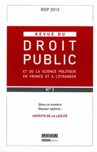 Picture of REVUE DU DROIT PUBLICN N 3 2013