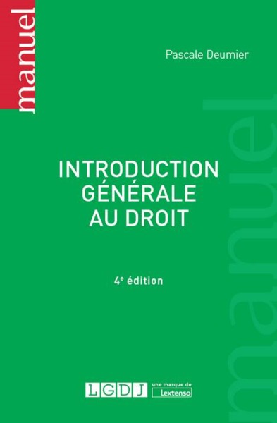 Picture of INTRODUCTION GENERALE AU DROIT 4EME EDITION