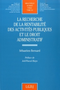 Picture of la recherche de la rentabilité des activités publiques et le droit administratif