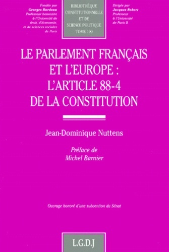 Image de le parlement français et l'europe : l'article 88-4 de la constitution