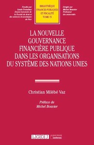Picture of La nouvelle gouvernance financière publique dans les organisations du système des Nations unies