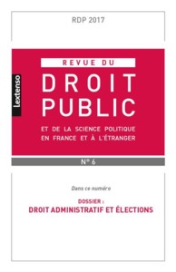 Picture of REVUE DU DROIT PUBLIC N 6 2017