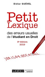 Picture of Petit lexique des erreurs usuelles de l'étudiant en droit