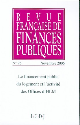 Image de REVUE FRANÇAISE DE FINANCES PUBLIQUES N 96 - 2006
