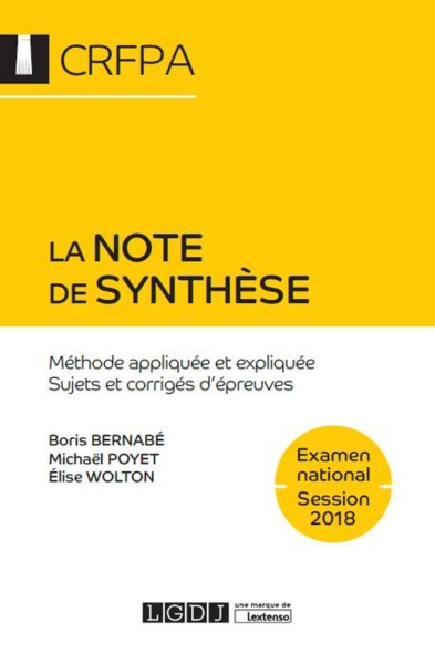 Picture of LA NOTE DE SYNTHESE 7EME EDITION
