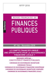 Image de REVUE FRANCAISE DE FINANCES PUBLIQUES N 144-NOVEMBRE 2018