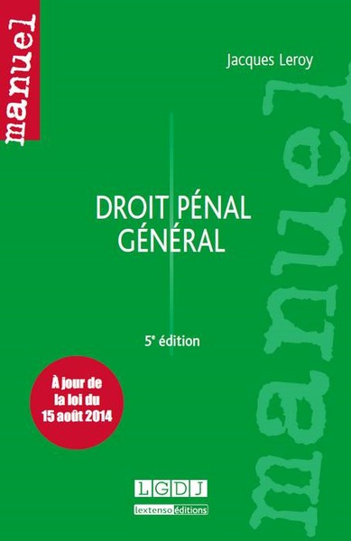 Image de droit pénal général - 5ème édition