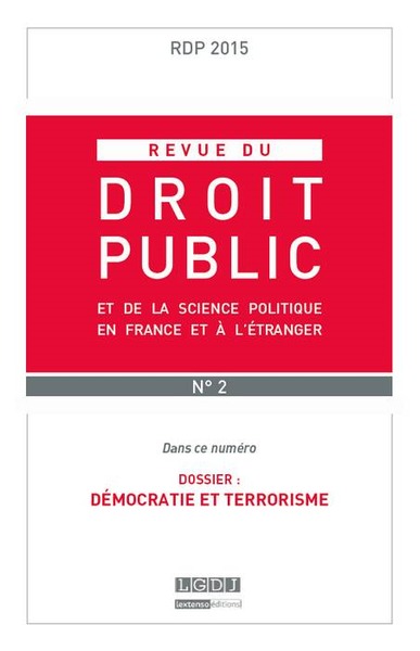 Picture of REVUE DU DROIT PUBLIC N 2 2015