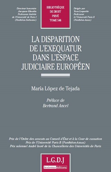 Picture of la disparition de l'exequatur dans l'espace judiciaire européen