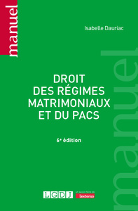 Image de Droit des régimes matrimoniaux et du PACS
