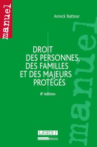 Picture of DROIT DES PERSONNES, DES FAMILLES ET DES MAJEURS PROTÉGÉS - 8ÈME ÉDITION
