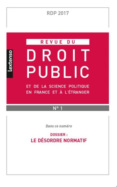 Image de REVUE DU DROIT PUBLIC N 1 2017
