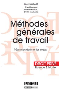 Image de MÉTHODES GÉNÉRALES DE TRAVAIL - 3ÈME ÉDITION