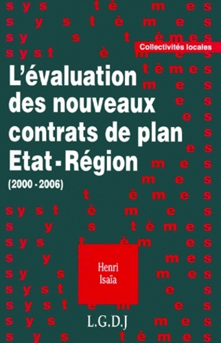 Picture of l'évaluation des nouveaux contrats de plan etat-région (2000-2006)