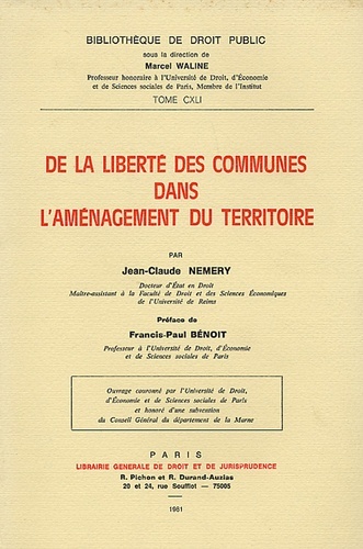 Picture of de la liberté des communes dans l'aménagement du territoire
