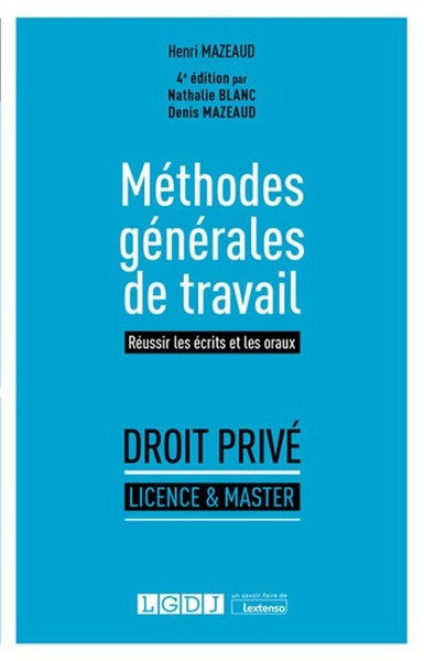 Image de Méthodes générales de travail