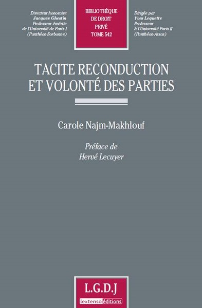 Image de tacite reconduction et volonté des parties