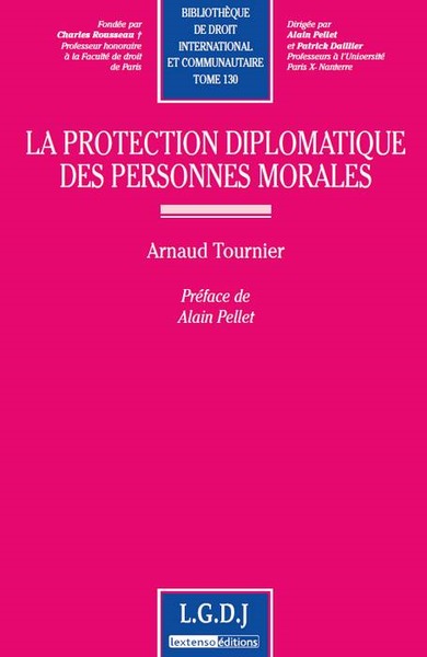 Picture of la protection diplomatique des personnes morales