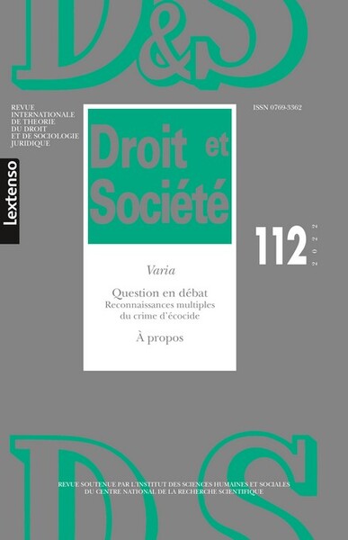 Image de Droit & Société N°112-2022