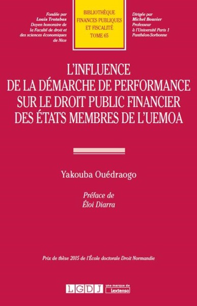 Picture of INFLUENCE DE DEMARCHE DE PERFORMANCE SUR LE DT PUB.FIN. DES ETATS MEMBRES UEMOA
