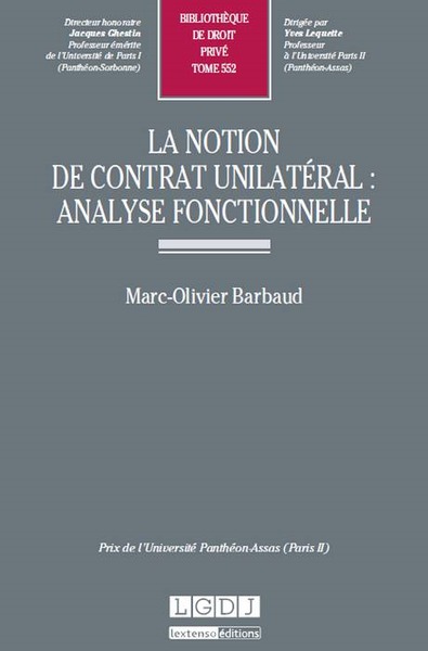 Image de la notion de contrat unilatéral : analyse fonctionnelle