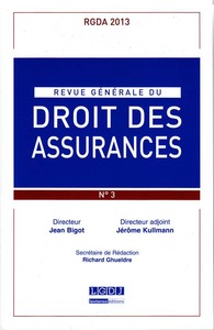 Picture of REVUE GENERALE DE DROIT DES ASSURANCES N  3 - 2013