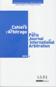 Picture of LES CAHIERS DE L ARBITRAGE N 4 - 2012