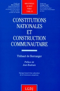 Picture of constitutions nationales et construction communautaire